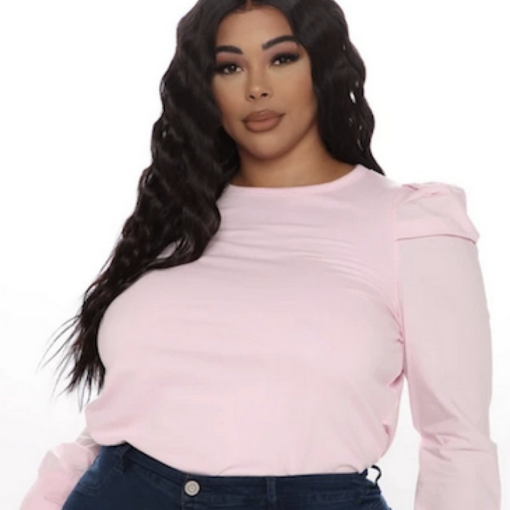 Fashion Nova Women Pink Same Mistake Top